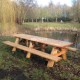 Boomstam picknicktafel Kastanje + Eiken 300cm