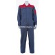 Overall 100% katoen grijs-rood 48 t/m 56