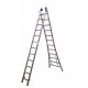 Maxall Opsteek Ladder 2-delig uitgebogen 7,50m gevelrollen geanodiseerd