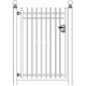 Enkele sierpoort Milano h150 x b158,7cm recht